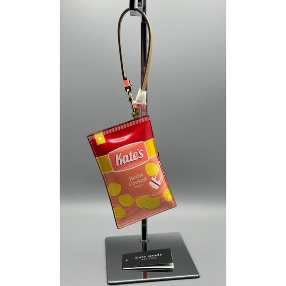 Kate Spade Snack Time Embossed Card Case Wristlet Wallet KL570 Kettle Cooked - Picture 3 of 13